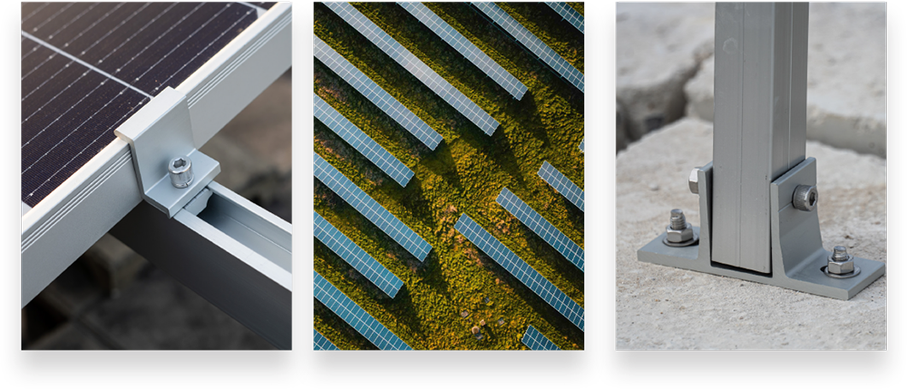 three solar images